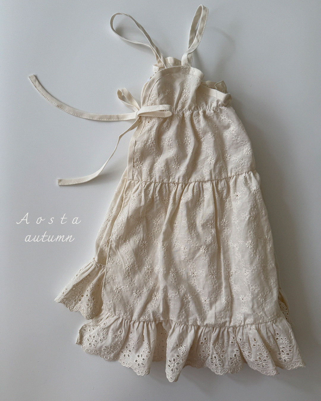 Lace Cotton Open Dress-Aosta-24