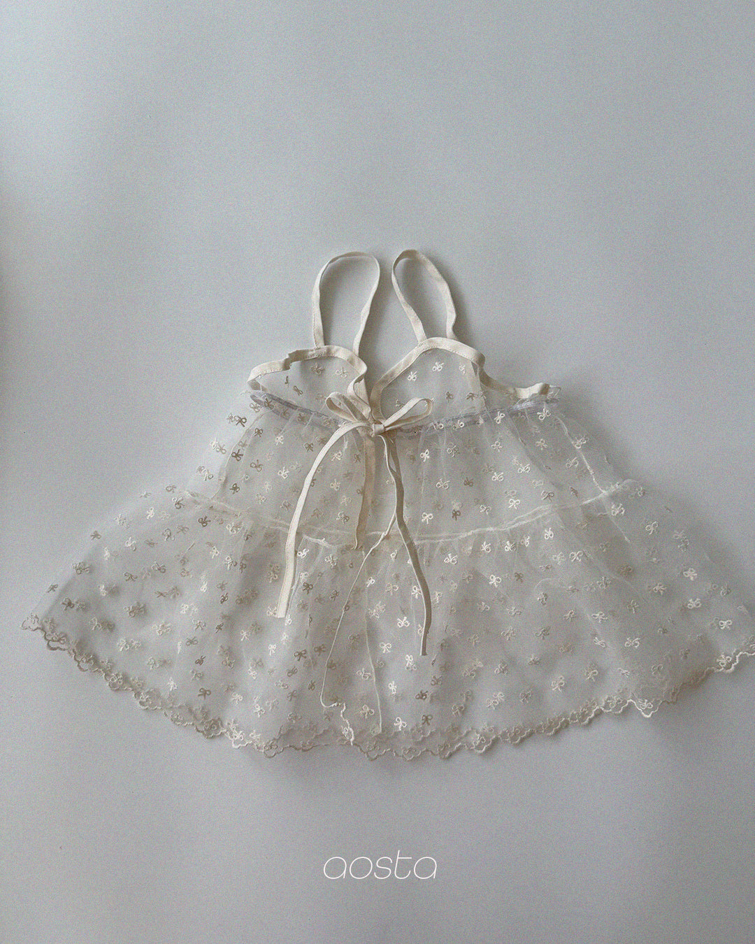 Lace Ribbon Open Dress-Aosta-17