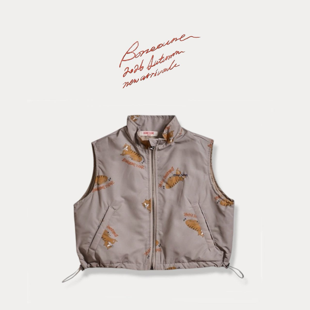 Tiger Zip-Up Vest-boneoune-35