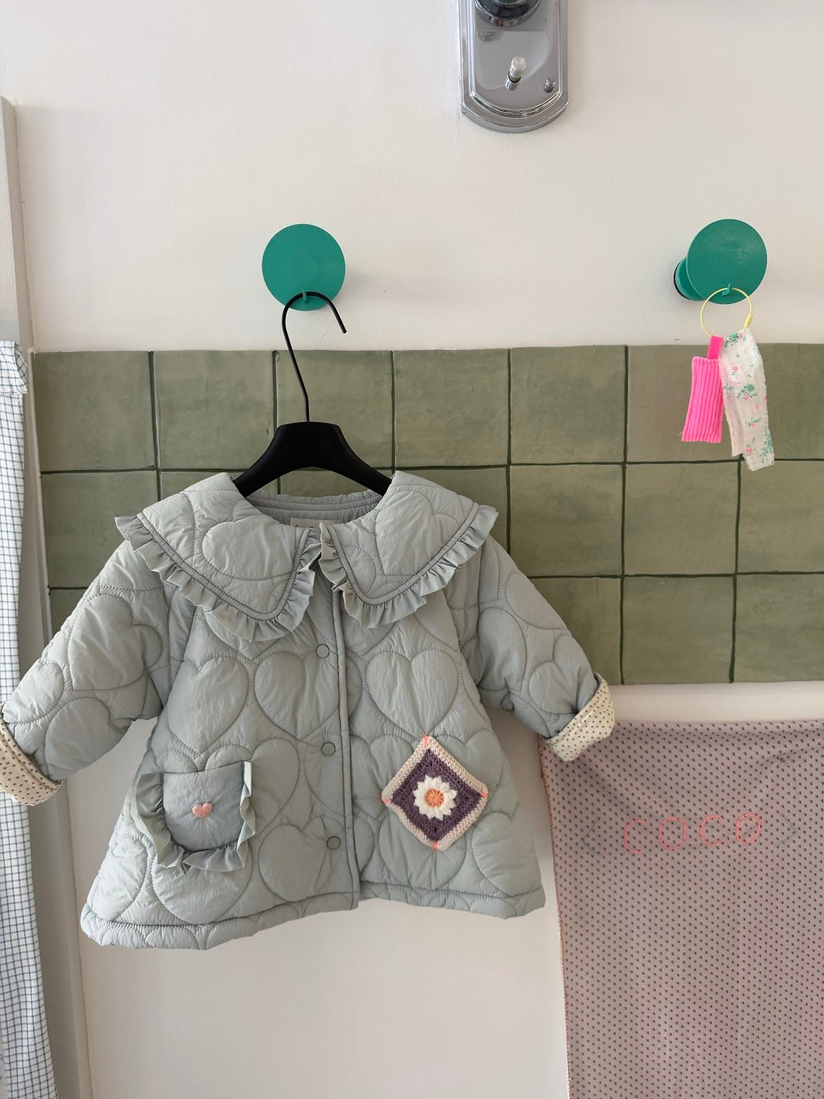 Mint Patch Quilted Padded Jacket-aiai-67