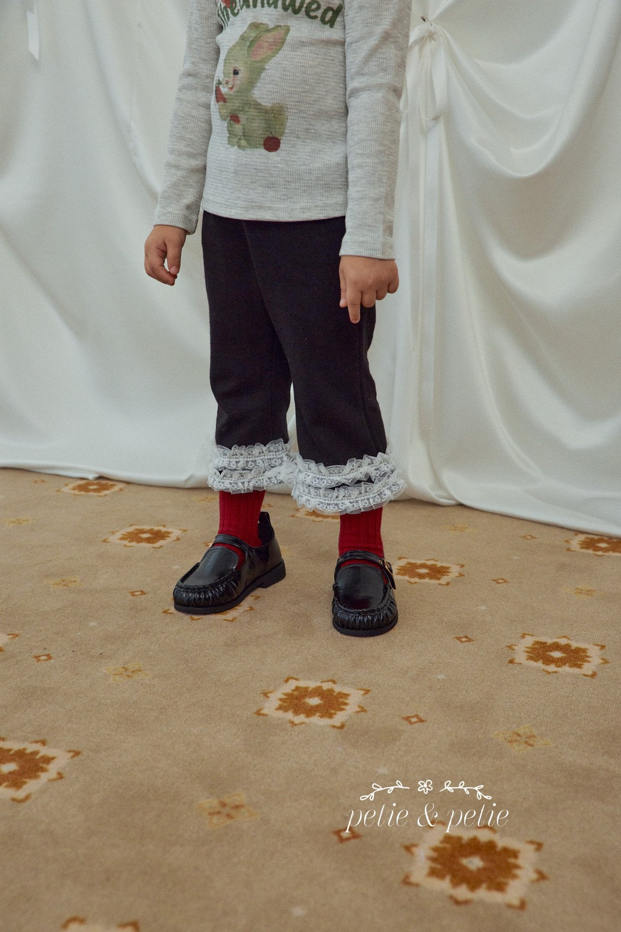Cropped Frill Bootcut Pants-petit petit-14