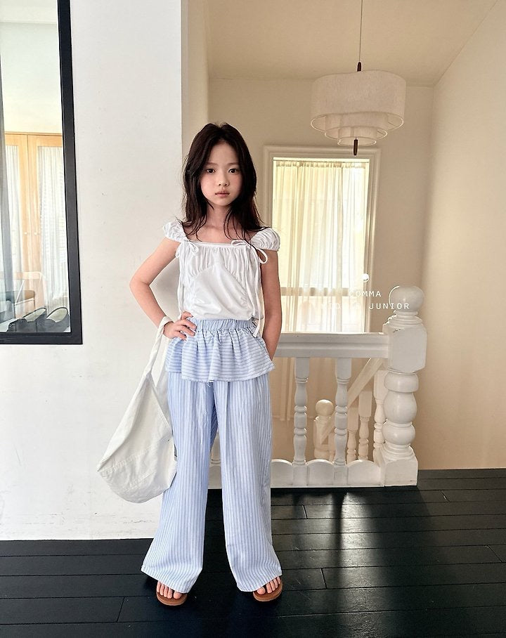 light stripe skirt pants-comma-65