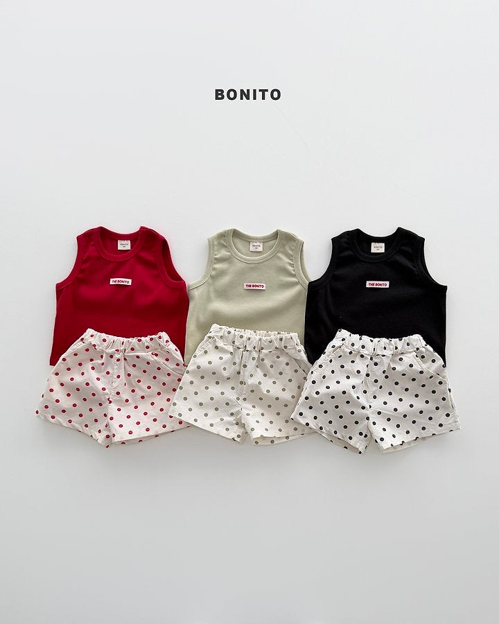 Sleeveless Dot Pants Set-BONITO-61