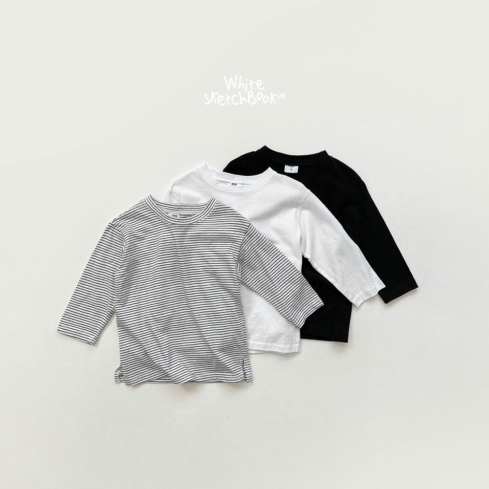 Long Sleeve Layered Tee-White Sketch Book-6