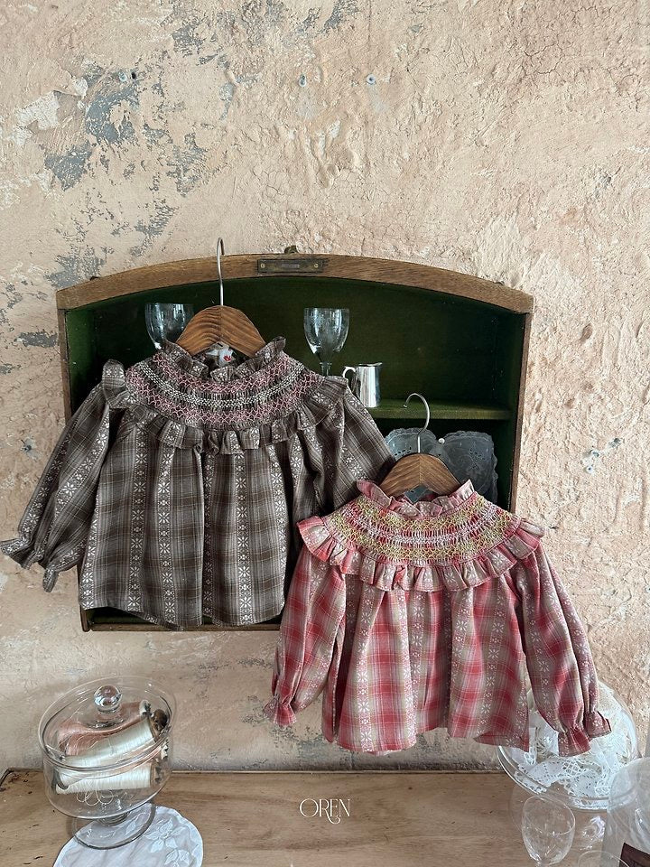 Mathilde Smocked Blouse-OREN-6