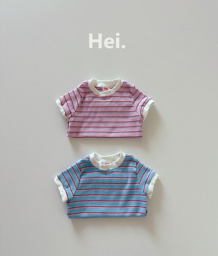 Striped Rib T-shirt-Hei-16