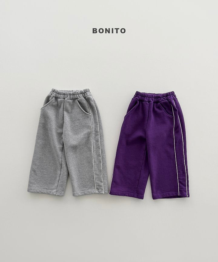 Side Stripe Wide Pants - BONITO - 027