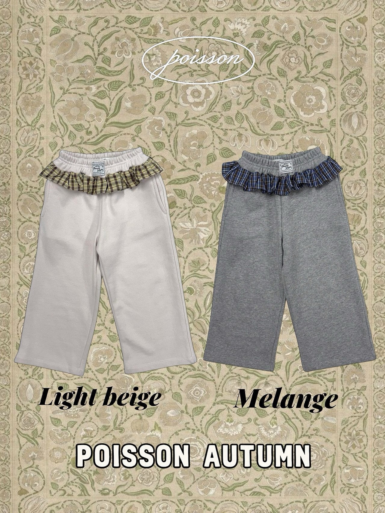 Check Frill Pants-POISSON-2