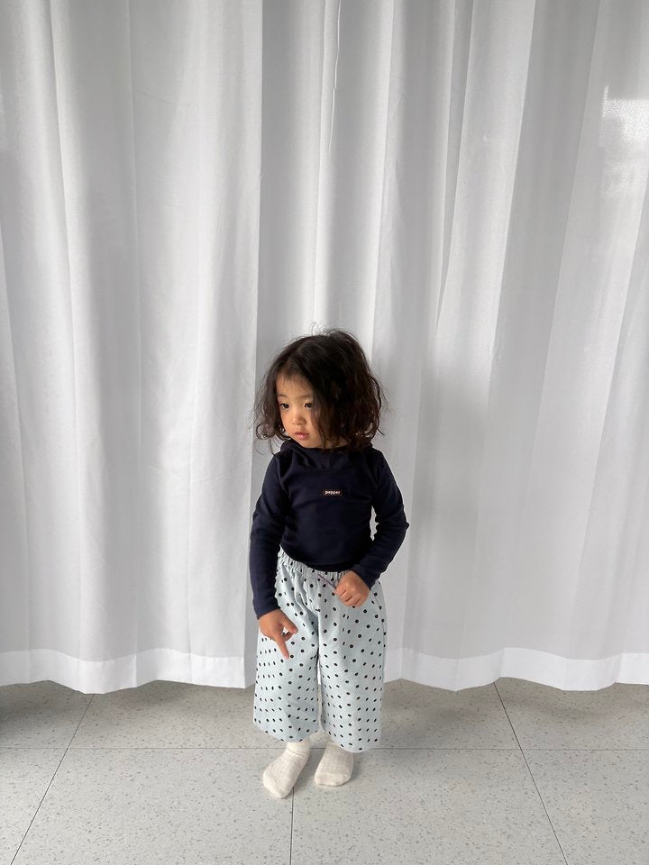 Dot Wide Pants-pepper-40