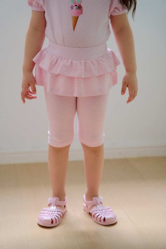 Dot Cancan Capri Leggings + Hairband SET-chouchoushasha-10