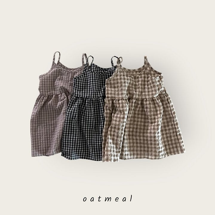 Molly Check Dress - oatmeal - 4