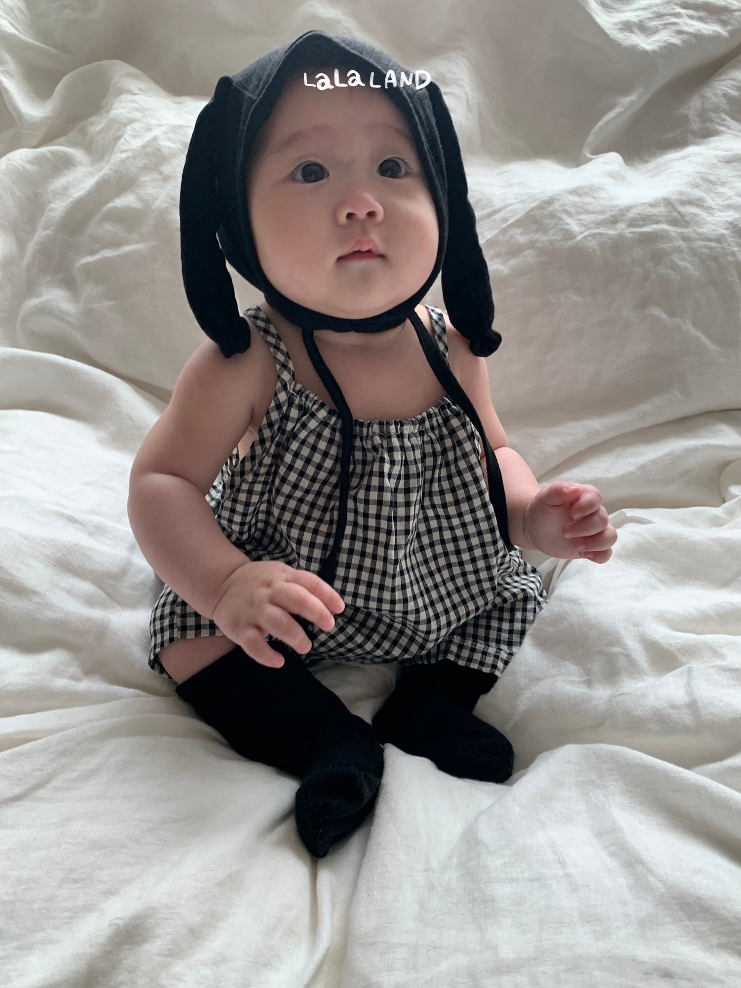 bebe check overalls-lalaland-54