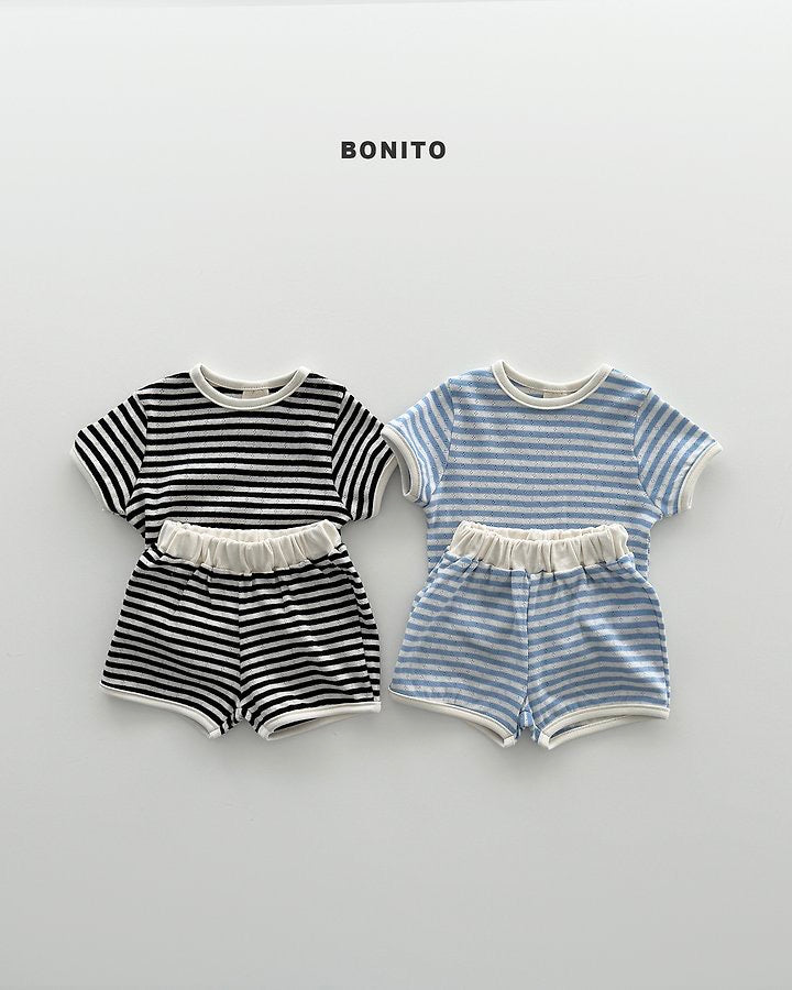 Eyelet Stripe Lounge Set-BONITO-57