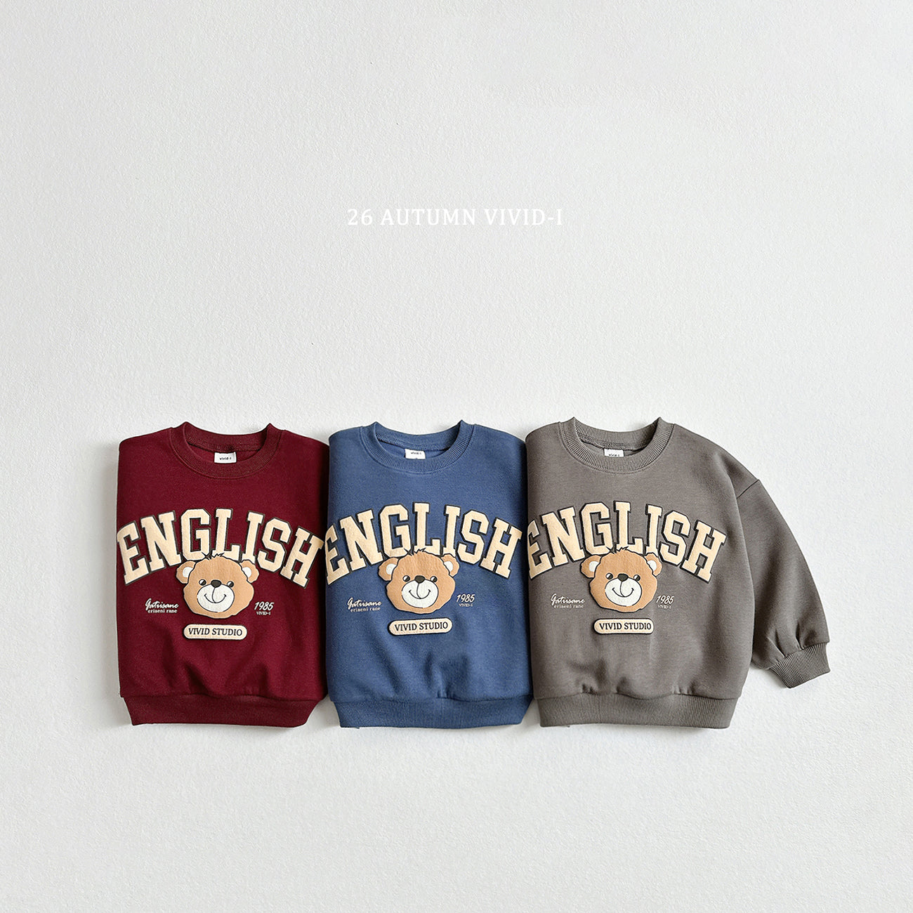 3D English Bear Sweatshirt-vivid-i-58