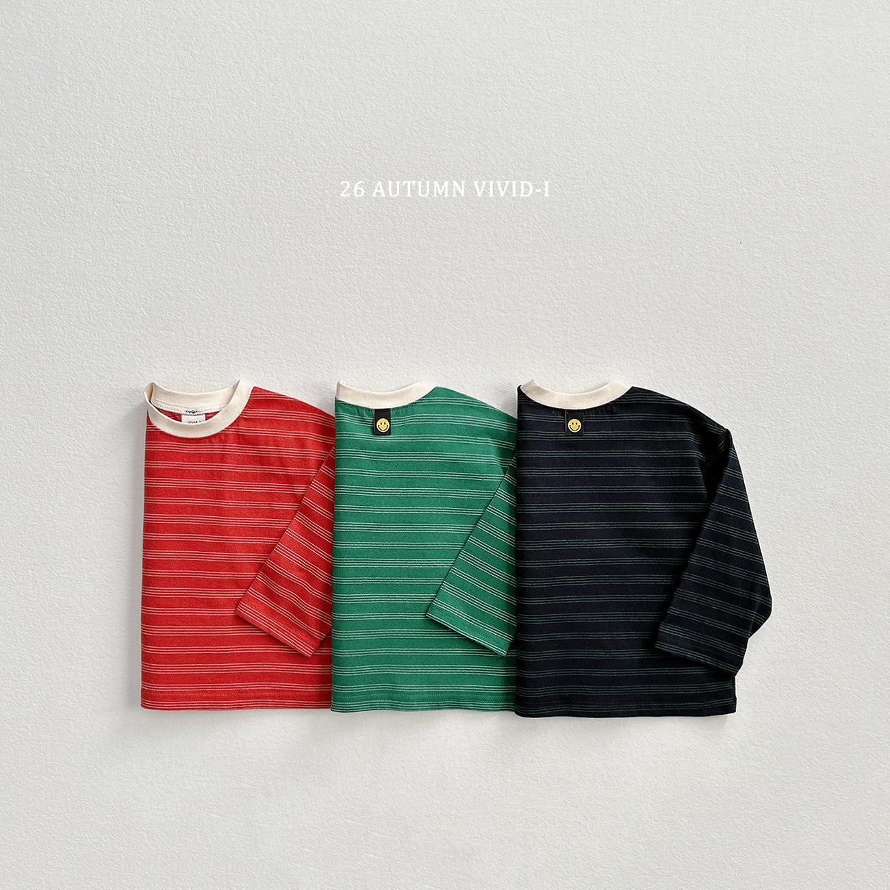 Striped Smile Label Tee-vivid-i-37