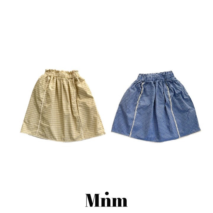 Check Lace Skirt- minimal- 32