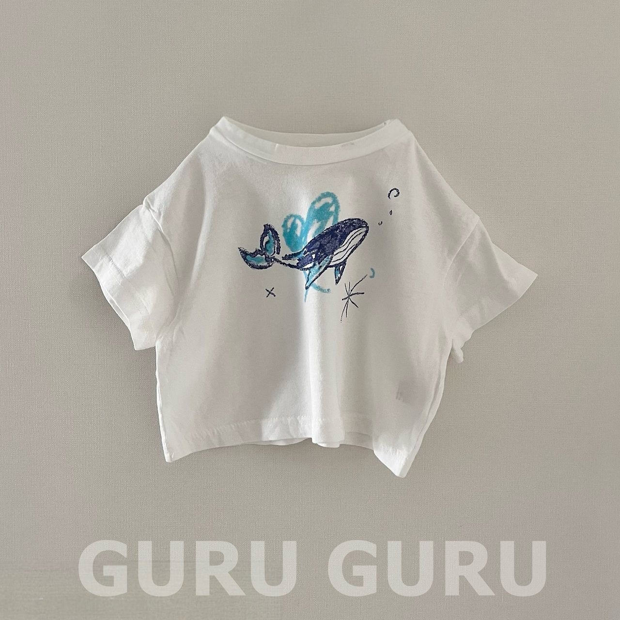 dolphin T-shirt-guruguru/2-3