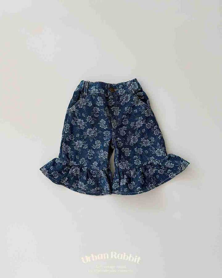 Floral Frill Bermuda Pants-urban rabit-10