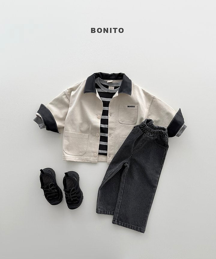 Leather Collar Jacket - BONITO - 037