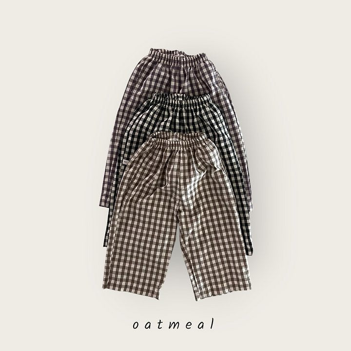 Basic Check Pants - oatmeal - 5