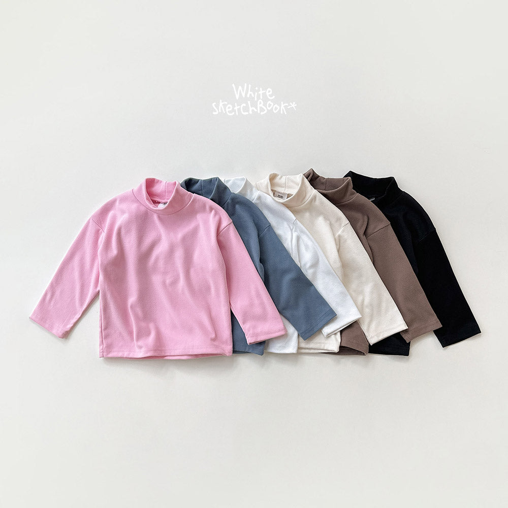 New Half-Neck Peach Turtleneck-White Sketch Book-11