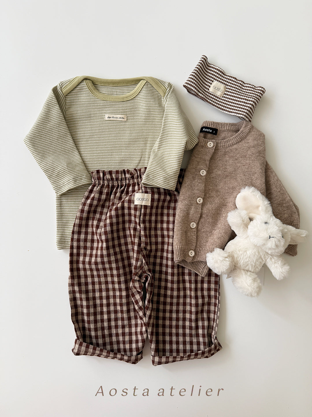 Caramel Check Pants-Aosta-54