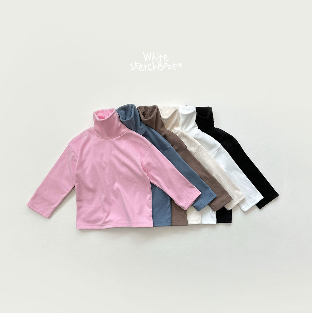 Peach Turtleneck Tee-White Sketch Book-14