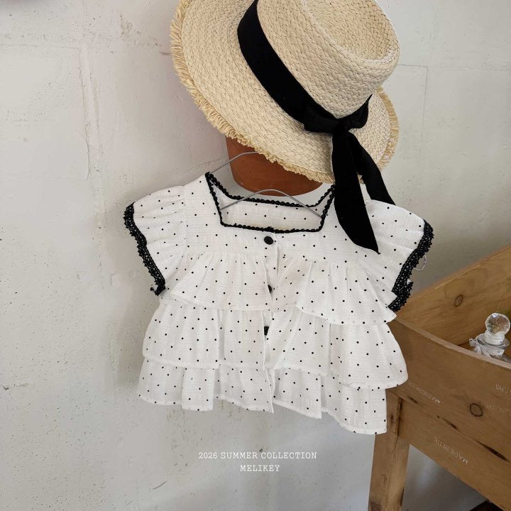 Dot Cancan Sleeveless Blouse-melikey-44