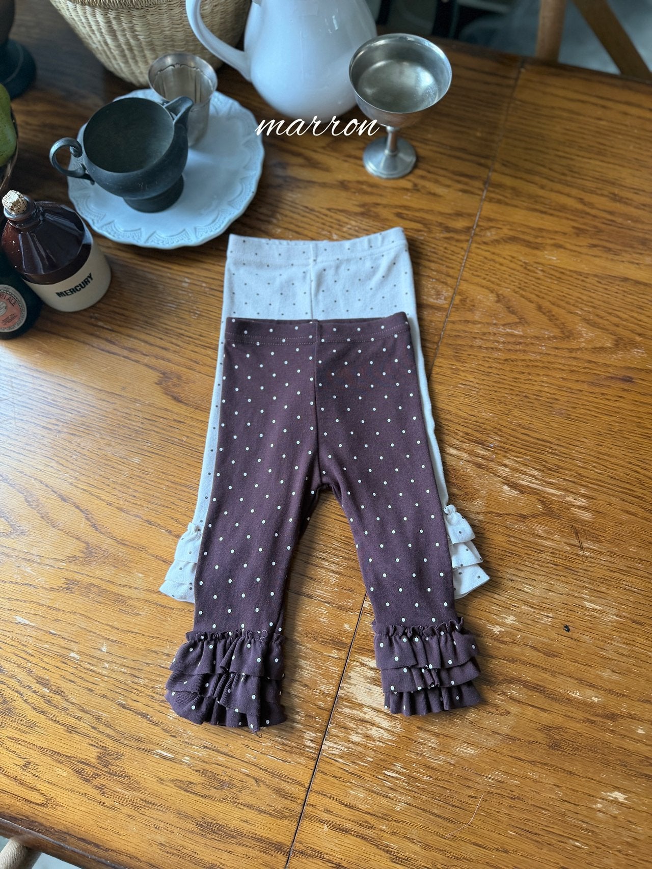 Dot Leggings-Marron-30