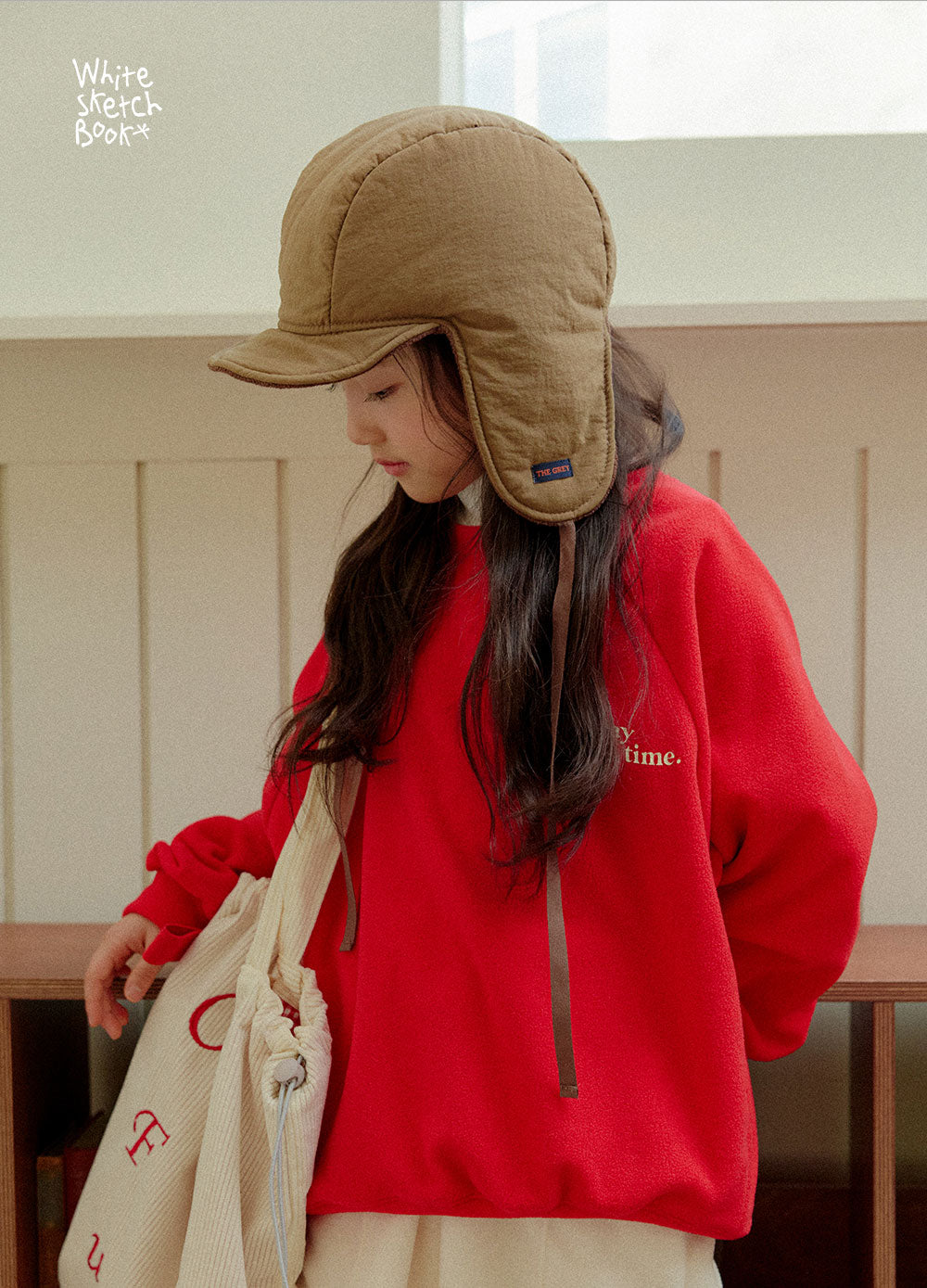 One-Day Fleece Sweatshirt-white sketch book-16