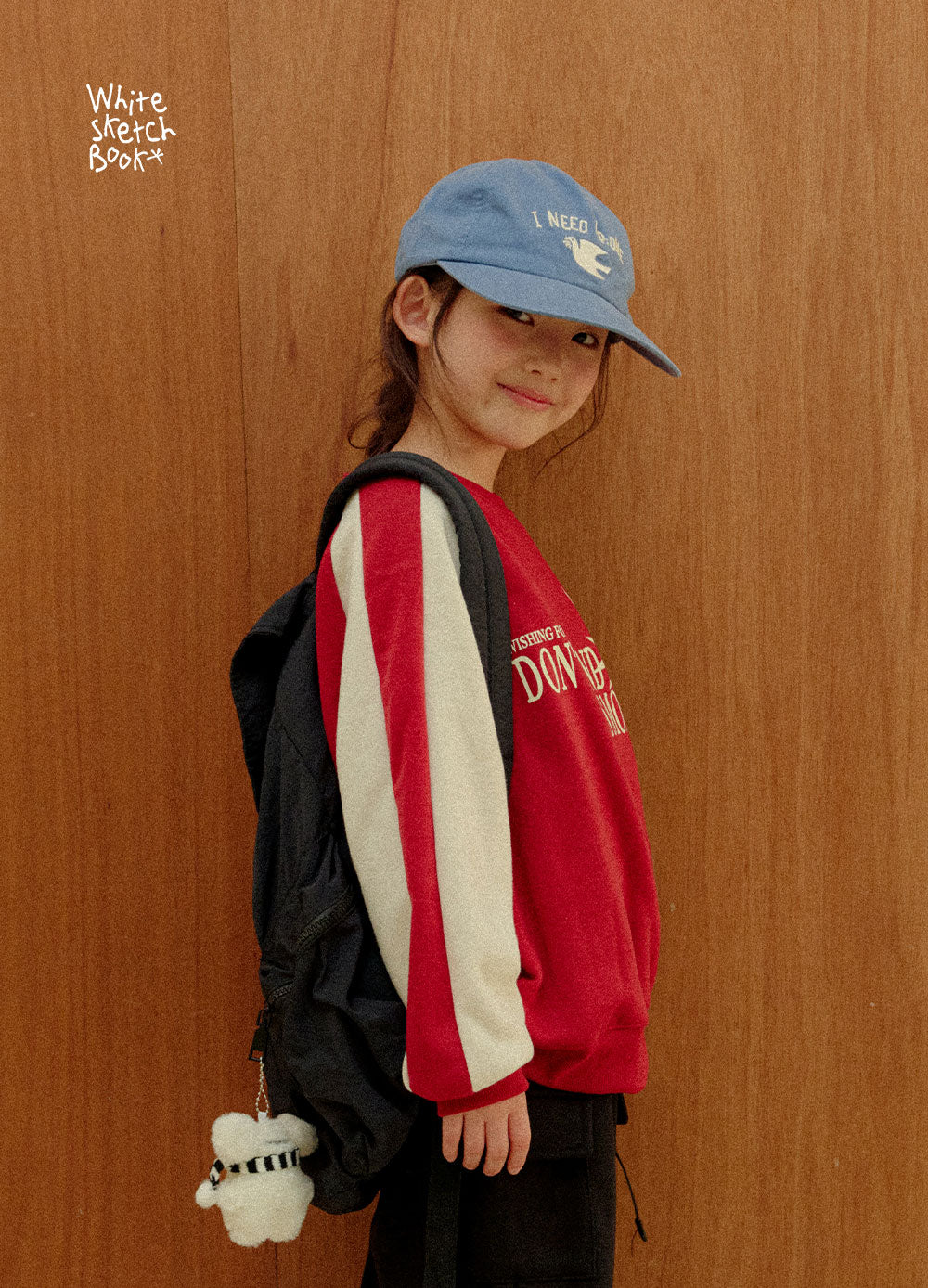Dont Color-Block Fleece Sweatshirt-white sketch book-17