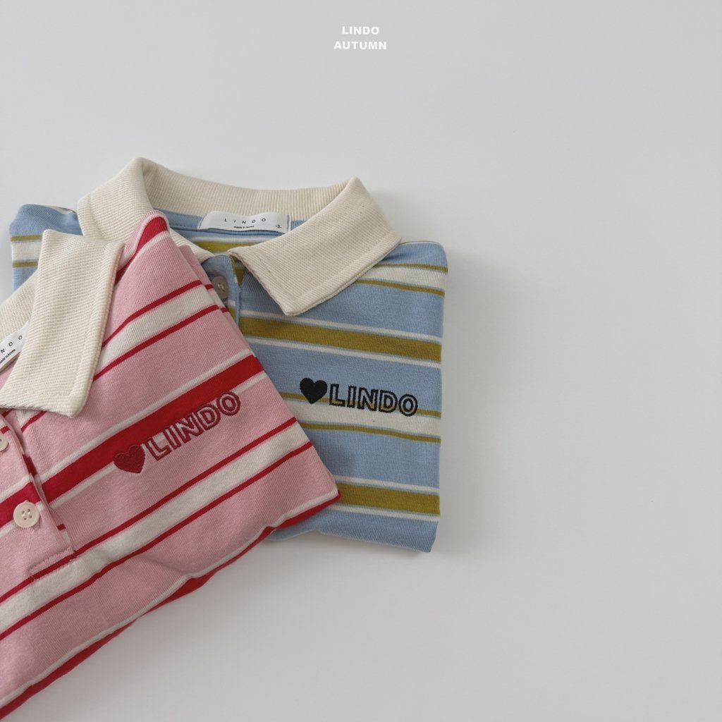 Embroidered Collar Tee-LINDO-12