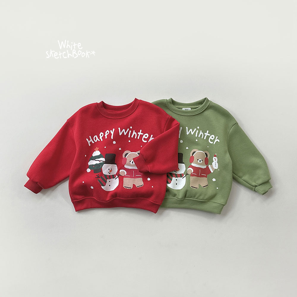 Snow Fleece-Lined Sweatshirt-White Sketch Book-19