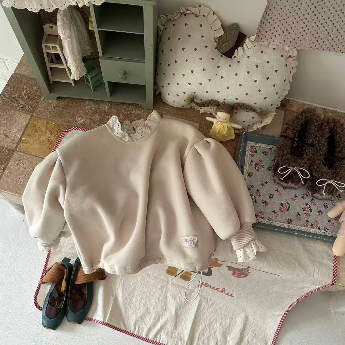 Lace Puff Sweatshirt-aiai-44