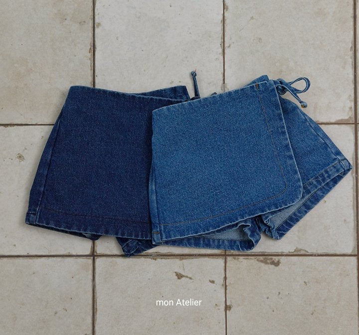 Denim Wrap Pants-monatelier-8