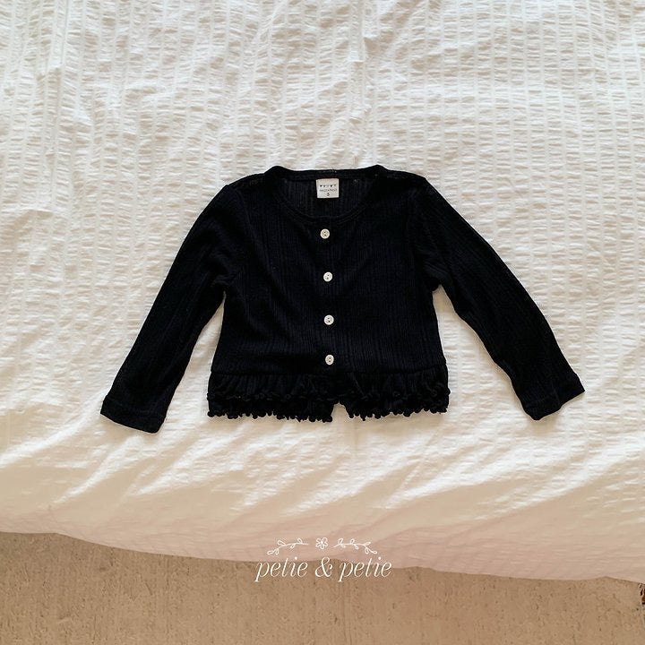 Cool Rib Frill Cardigan - petit & petit - 8