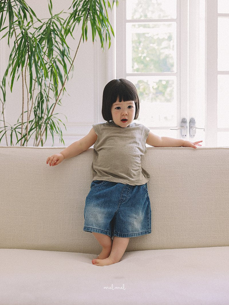 Brush Denim Shorts-melmel-2-9