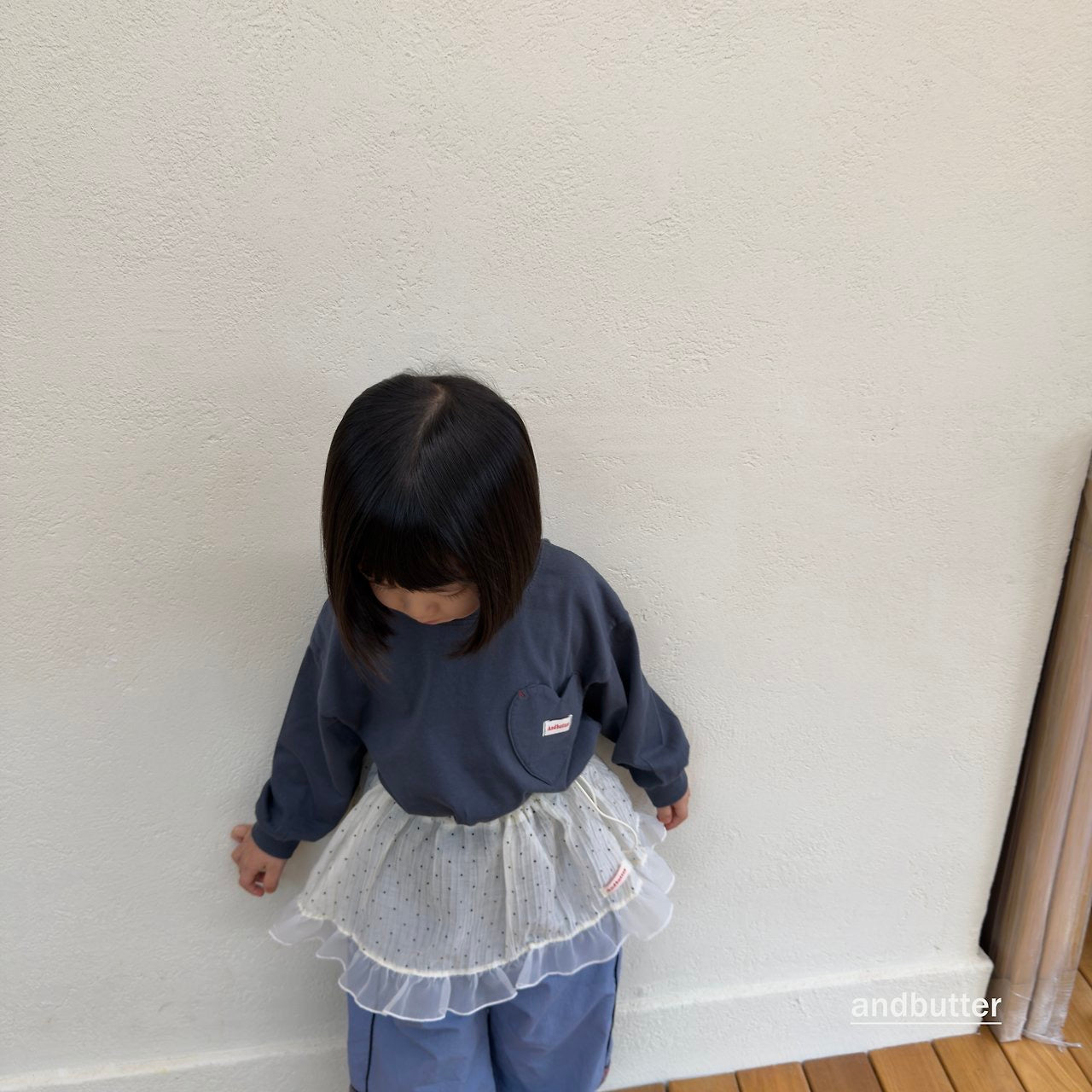 Wrinkle Dot Layered Skirt-and butter-35
