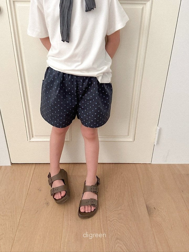 Dot shorts pants-digreen-5