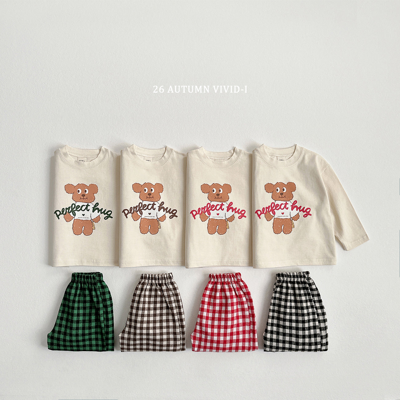 Hug Bear Check Set-vivid-i-91