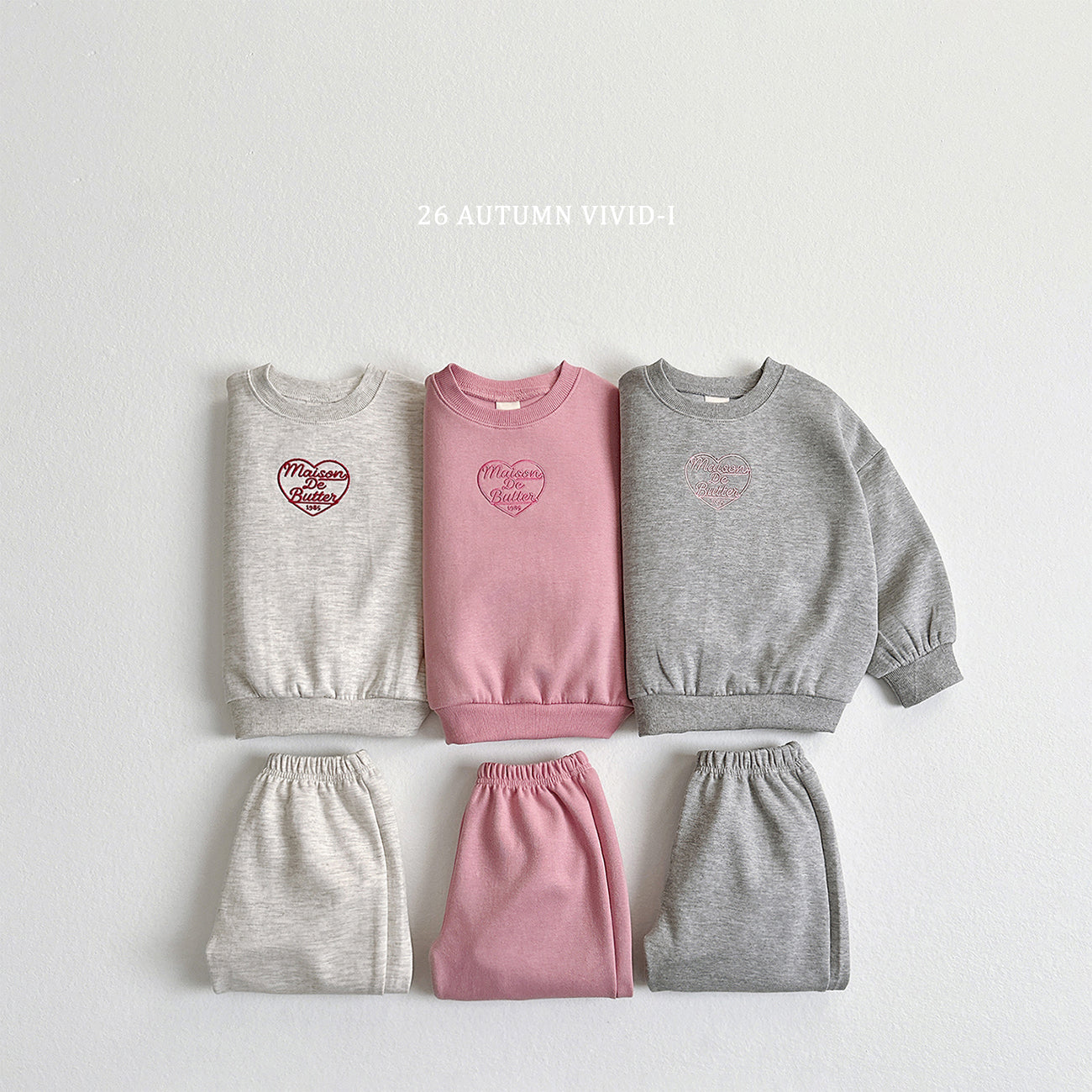 Heart Embroidered Set-vivid-i-94