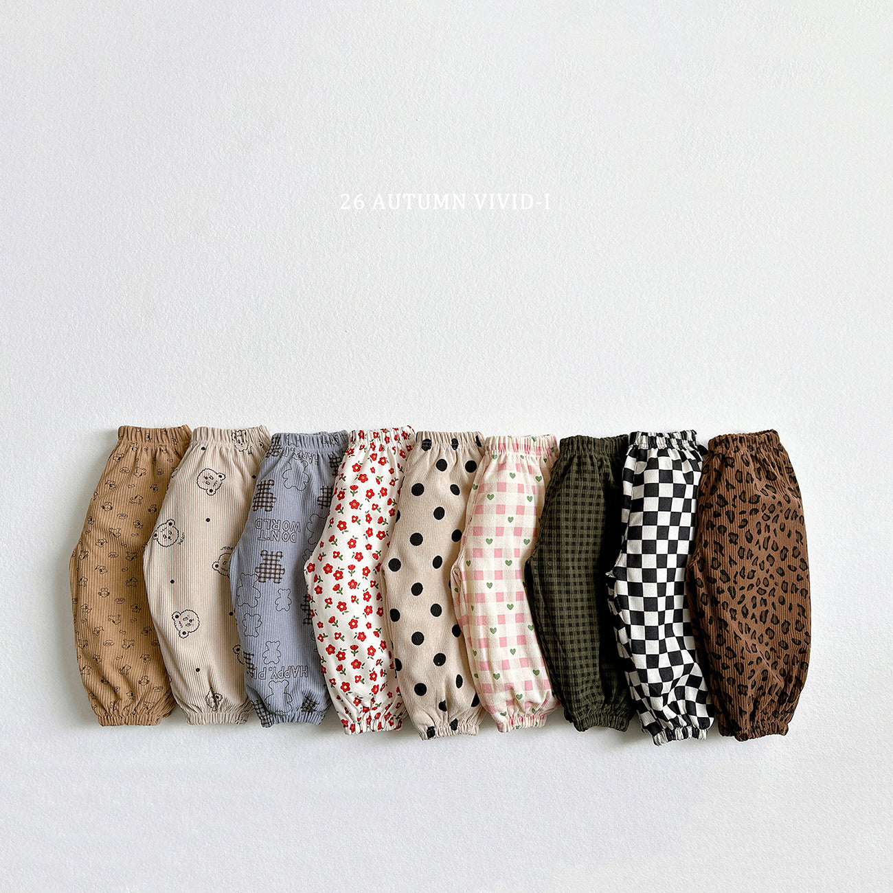 Corduroy Pattern Harem Pants-vivid-i-1