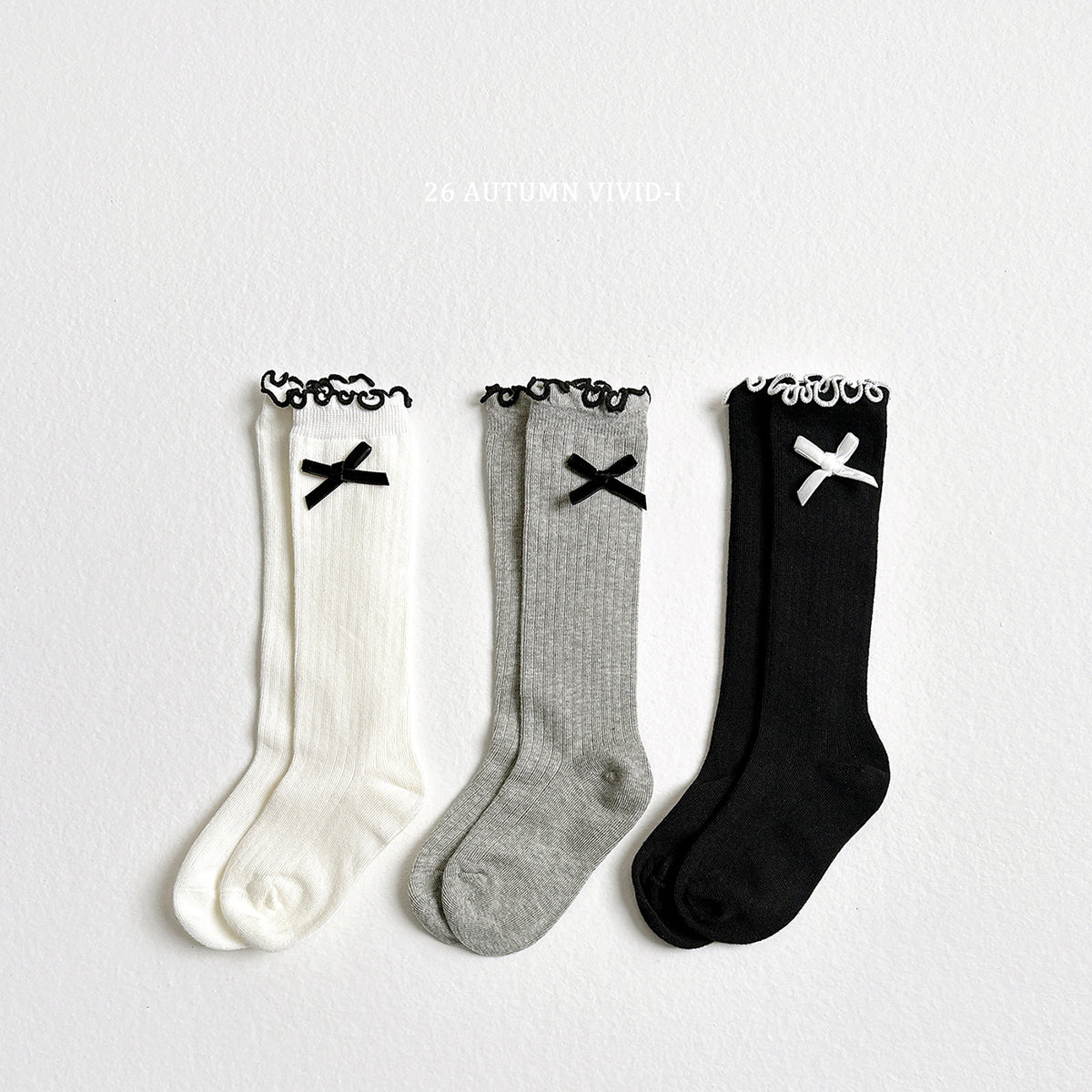 Ribbon Frilly Socks-vivid-i-108