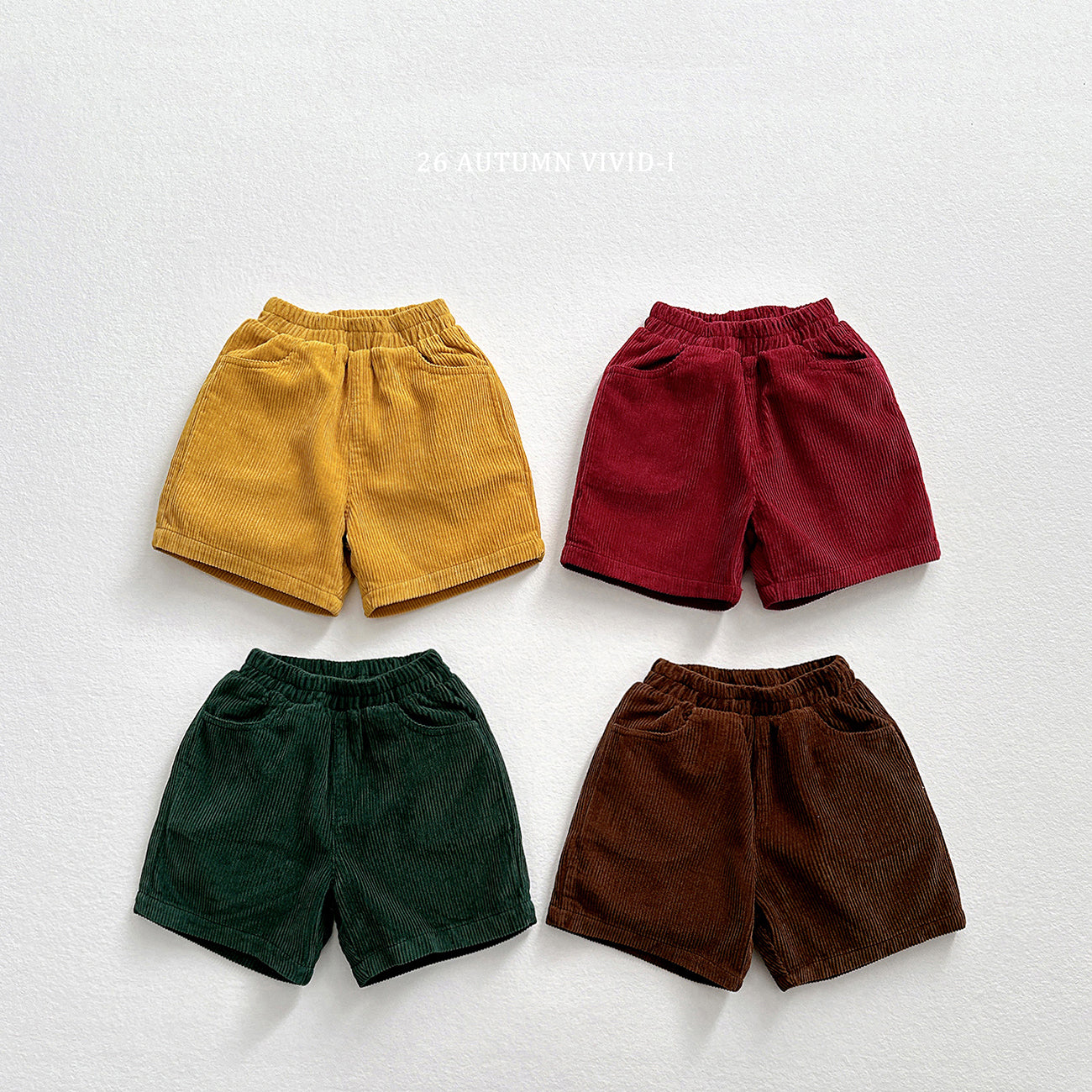 Corduroy Half Pants-vivid-i-21