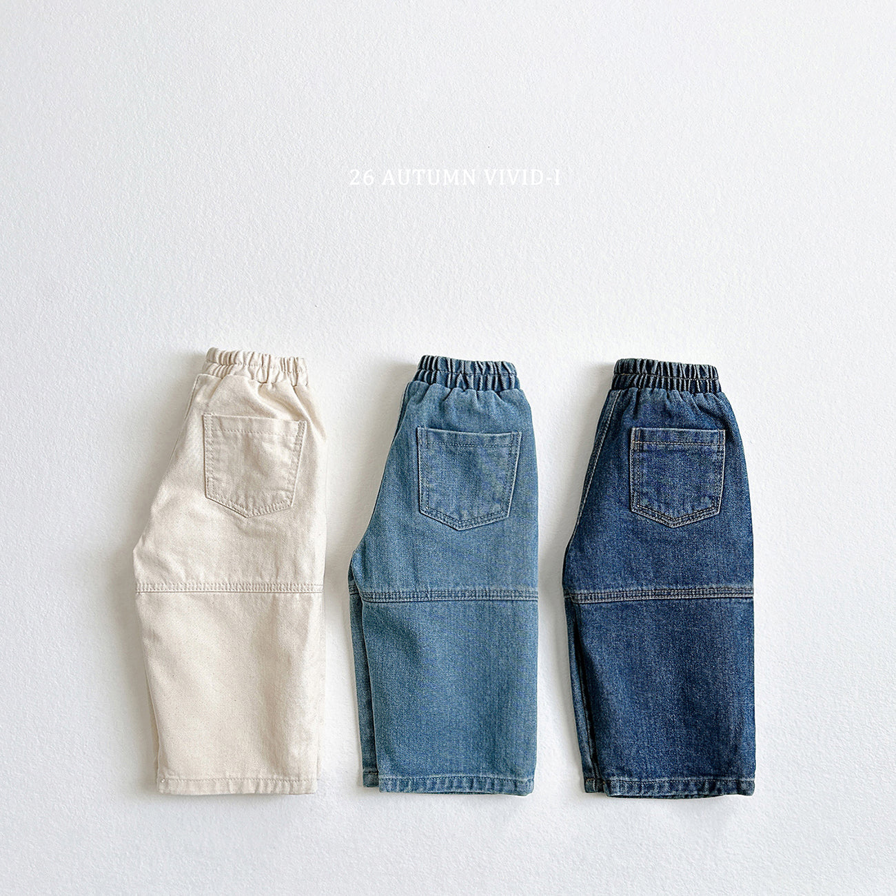 Panelled Denim Pants-vivid-i-19