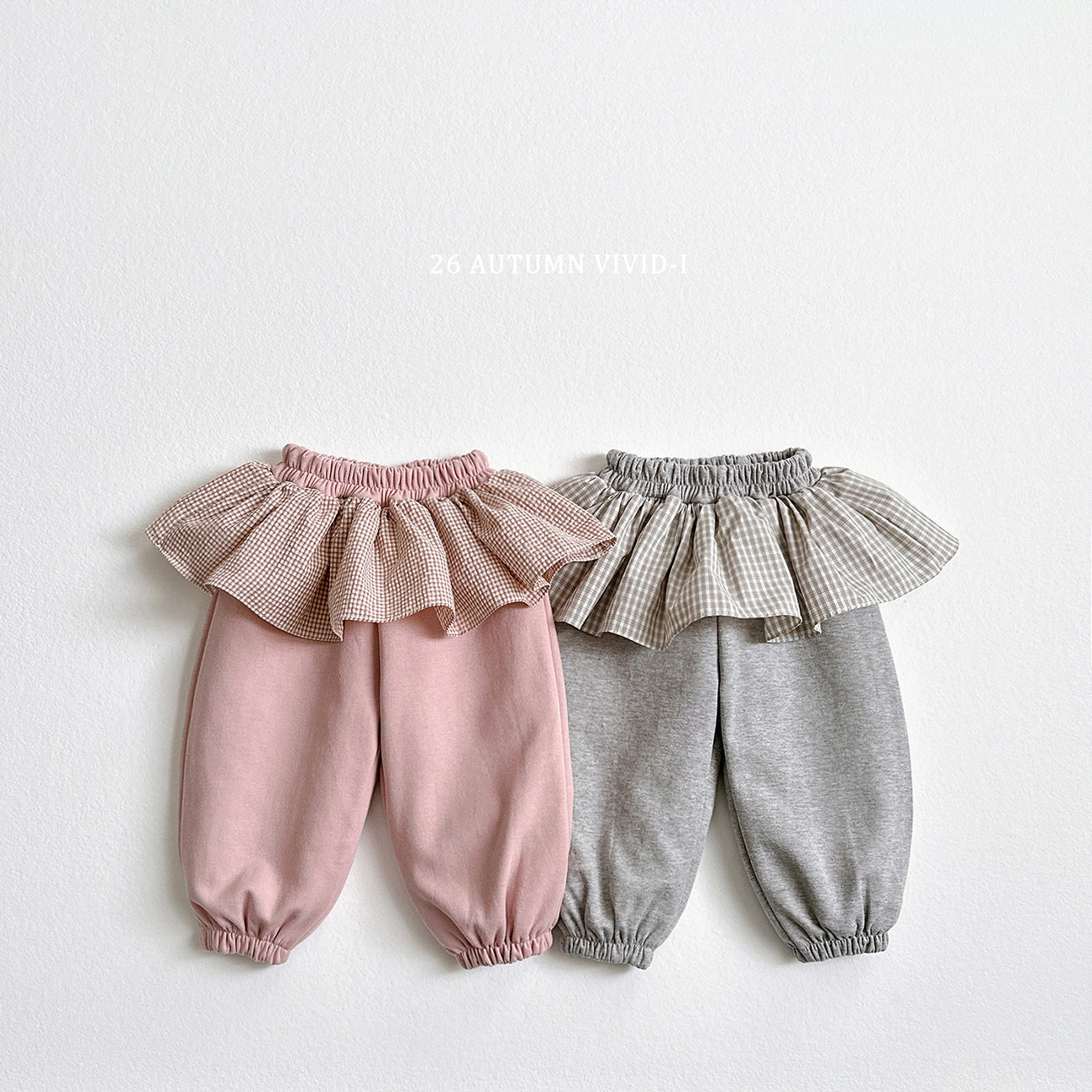 Check Frill Joggers-vivid-i-23