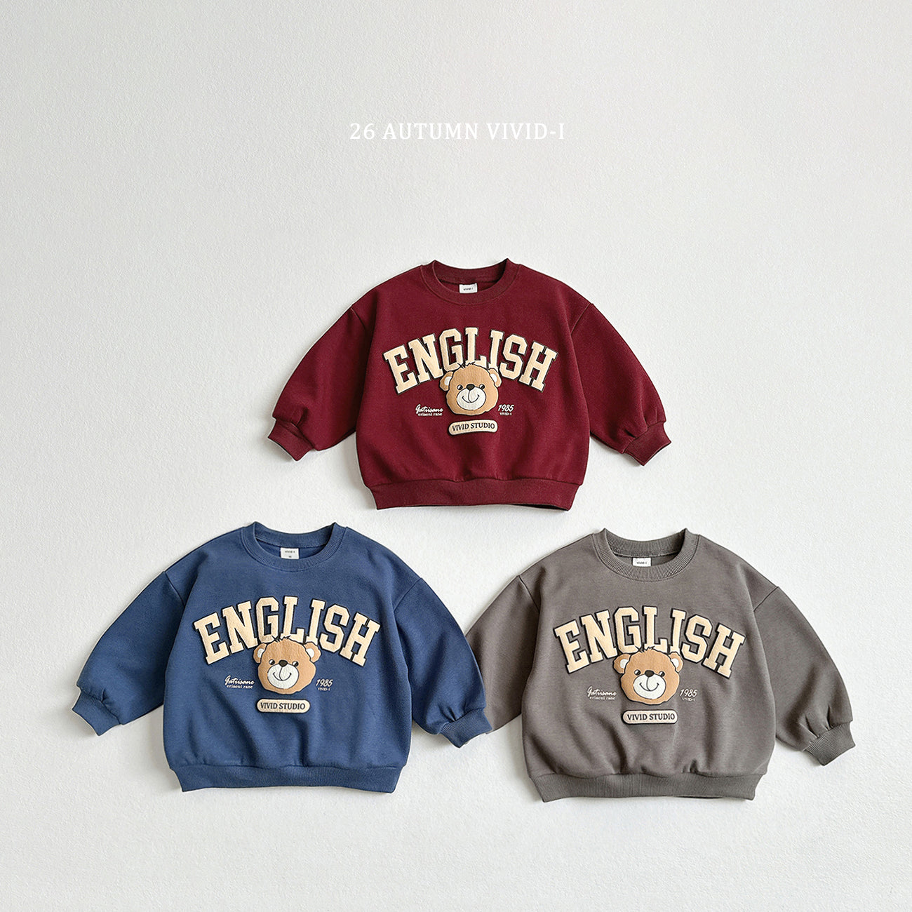 3D English Bear Sweatshirt-vivid-i-58
