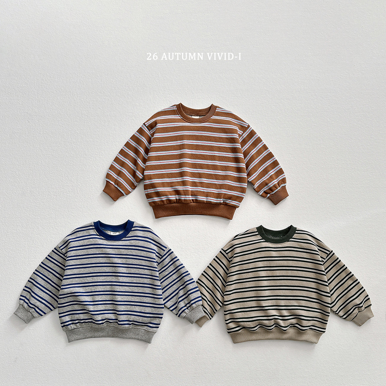 Multi-Color Striped Sweatshirt-vivid-i-50
