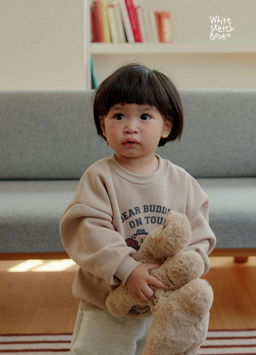 Bear Tour Brushed Sweatshirt-White Sketch Book-20