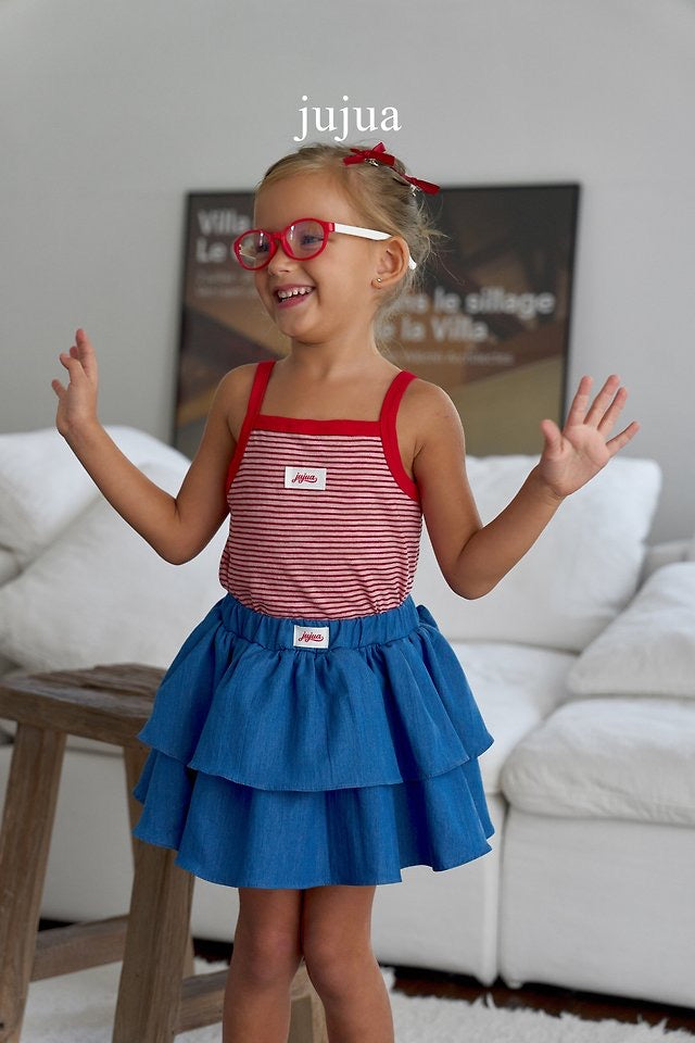 striped sleeveless t shirt -jujua-16